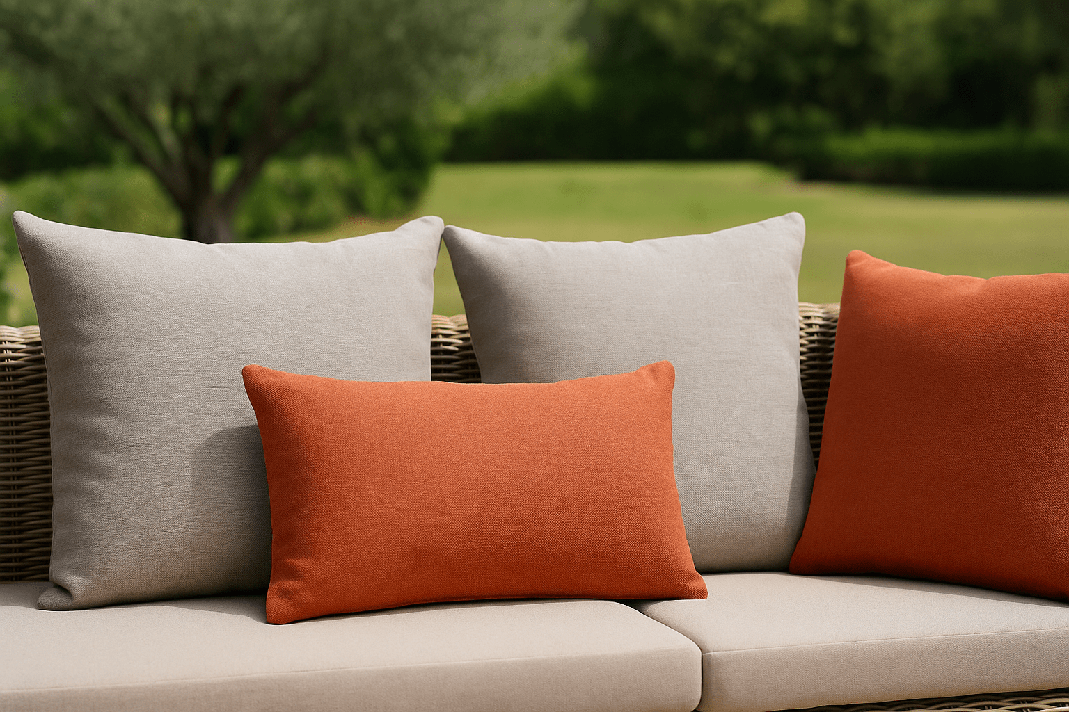 coussin imperméable en tissu Sunbrella