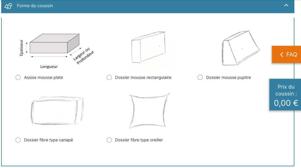 coussins exterieur sur mesure