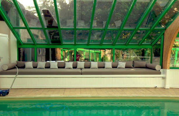 coussins sur mesure piscine