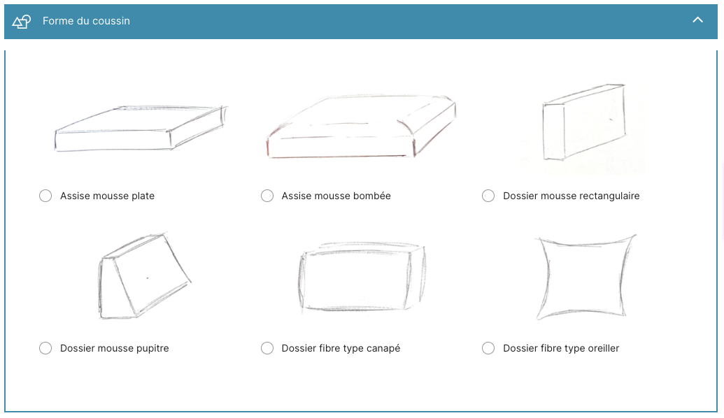 Mousse sur mesure pour coussins, découpe selon votre choix