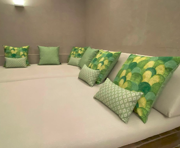 tissu matelas et coussin sur mesure