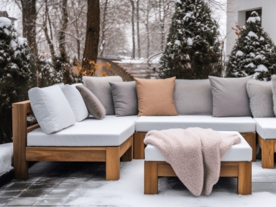 Coussins salon de jardin : faut-il les rentrer l’hiver ? Stockage et protection
