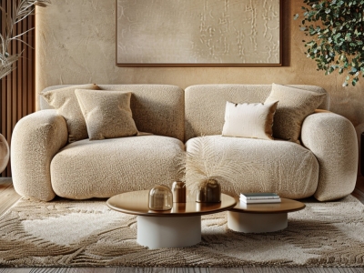 Le retour en force du tissu bouclette dans la décoration d'intérieur