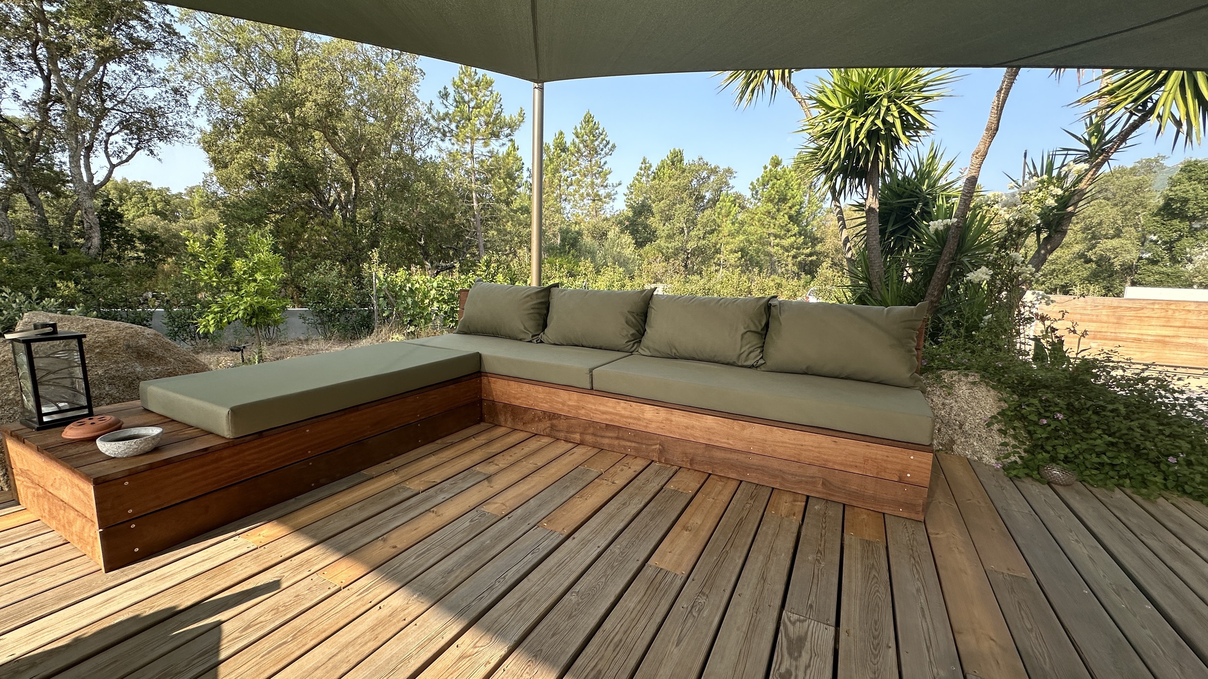 Coussins extérieurs tissu Panama Alga